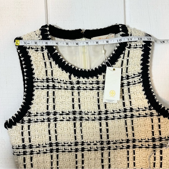Tory Burch NWT $596 Sleeveless Linen Tweed Shift Dress Size Small Chanel - Picture 15 of 15